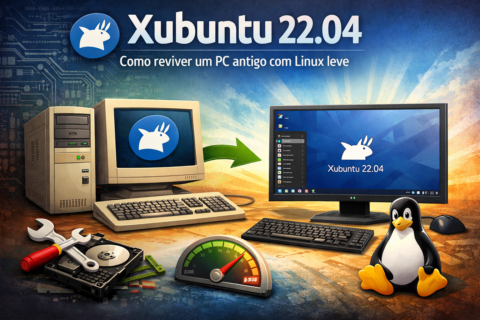 Uma imagem do artigo sobre reviver pc antigo com Xubuntu.