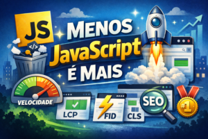 Foto de artigo sobre menos Javascript ser mais.