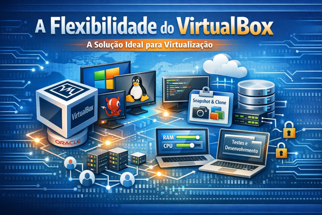 Foto de artigo sobre a flexibilidade do VirtualBox.