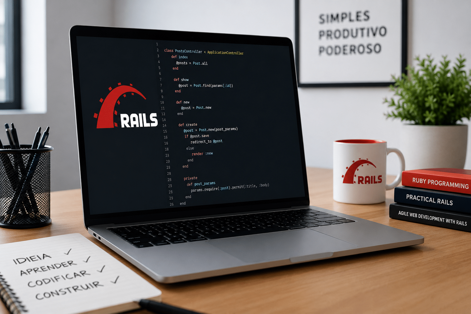 Foto de artigo sobre o Ruby on Rails ser bom para iniciantes.